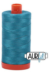 Aurifil Mako 50wt Cotton 1300 m 1422 yd. spool - 4182 Dark Turquoise